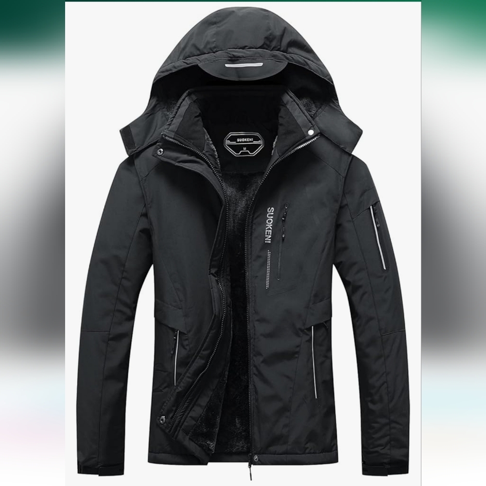 Lnwot sz XL Suokeni womens waterproof coat. Has several pockets. Black.